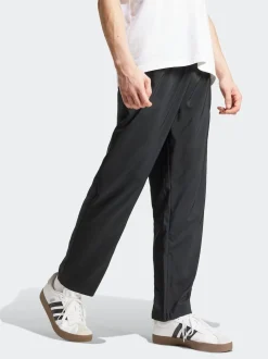 adidas Black Small Essentials Logo Open-Hem Stanford Tracksuit Bottoms