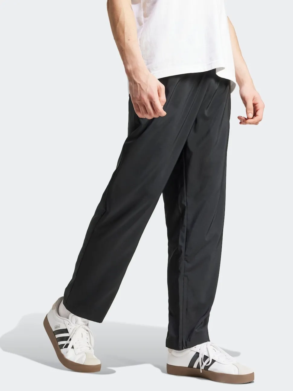 adidas Black Small Essentials Logo Open-Hem Stanford Tracksuit Bottoms