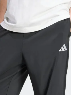 adidas Black Small Essentials Logo Open-Hem Stanford Tracksuit Bottoms