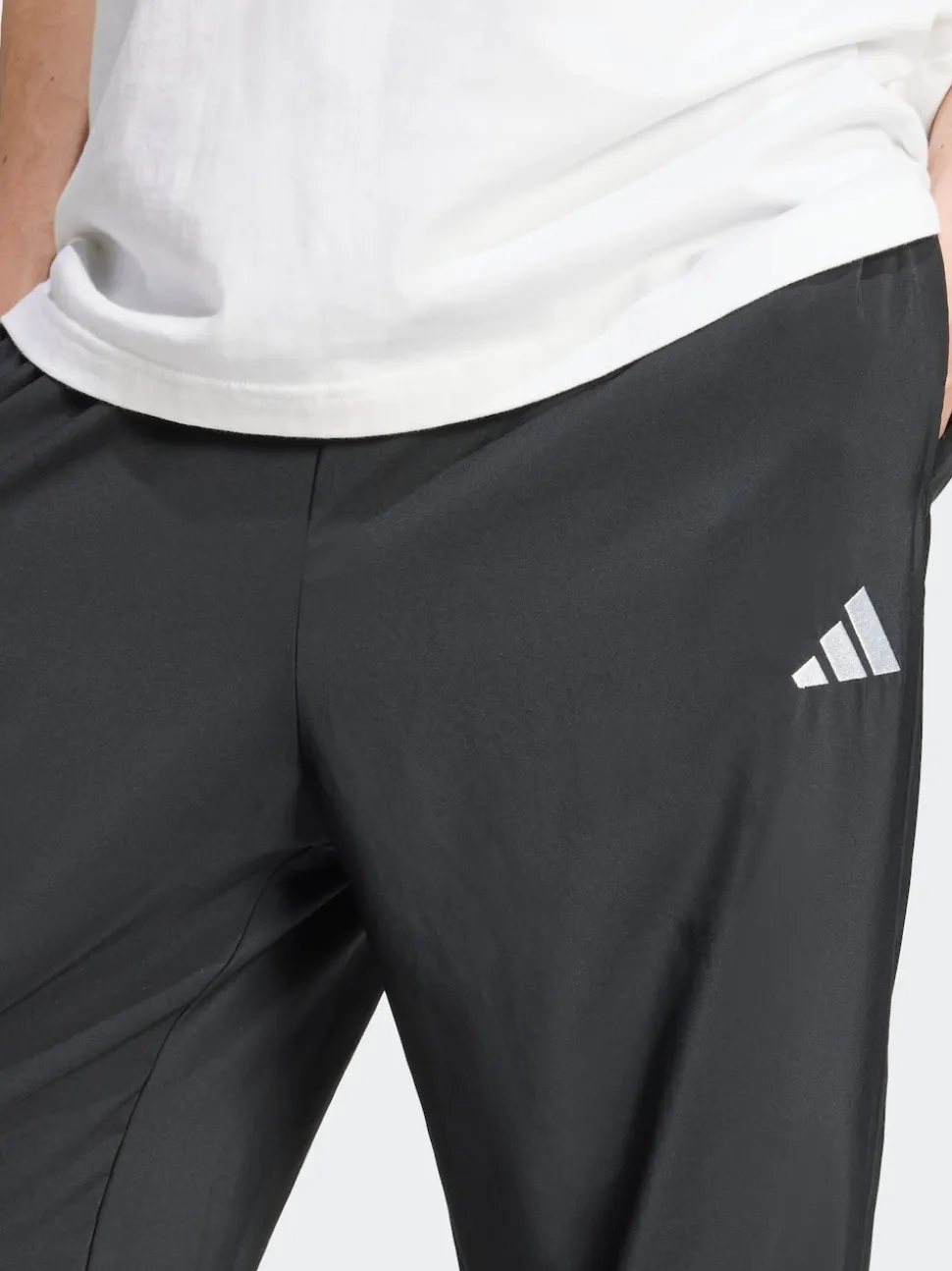 adidas Black Small Essentials Logo Open-Hem Stanford Tracksuit Bottoms