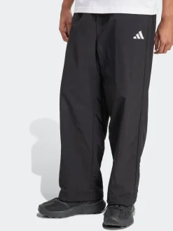 adidas Black Small Essential Logo Woven Open Hem Joggers