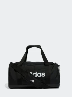 adidas Black Small Linear Duffel Bag