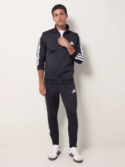 adidas Black Sportswear Basic 3-Stripes Tricot Tracksuit
