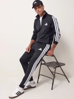 adidas Black Sportswear Basic 3-Stripes Tricot Tracksuit