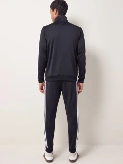adidas Black Sportswear Basic 3-Stripes Tricot Tracksuit