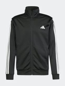 adidas Black Sportswear Basic 3-Stripes Tricot Tracksuit
