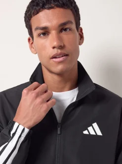 adidas Black Sportswear Basic 3-Stripes Woven Tracksuit