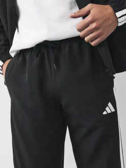 adidas Black Sportswear Basic 3-Stripes Woven Tracksuit