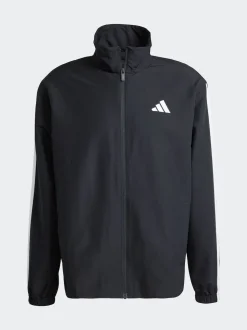 adidas Black Sportswear Basic 3-Stripes Woven Tracksuit