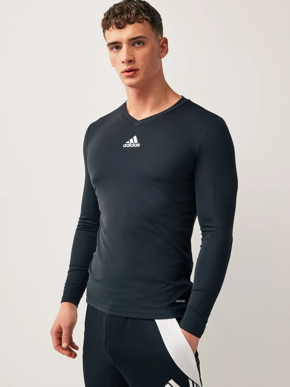 adidas Black Teamwear Base Layer Long Sleeve Top