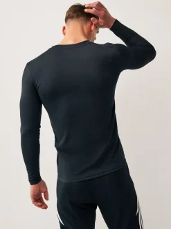 adidas Black Teamwear Base Layer Long Sleeve Top
