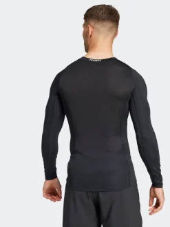 adidas Black TECHFIT Compression Training Long Sleeve Top