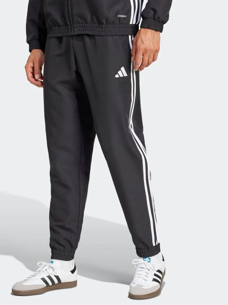 adidas Black Tiro 25 Essentials Woven Tracksuit Joggers