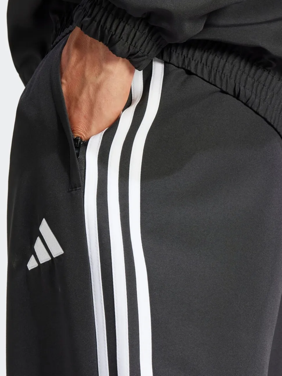 adidas Black Tiro 25 Essentials Woven Tracksuit Joggers
