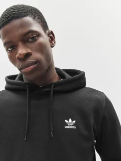 adidas Black Trefoil Essentials Hoodie