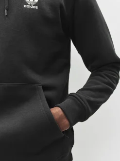 adidas Black Trefoil Essentials Hoodie