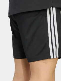 adidas Black Workout Essentials Base 3-Stripes Pique Shorts 7Inch