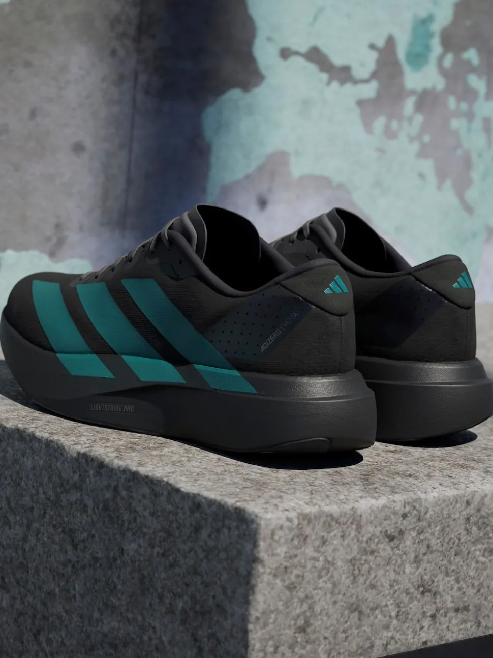 adidas Black/Green Adizero EVO SL Trainers