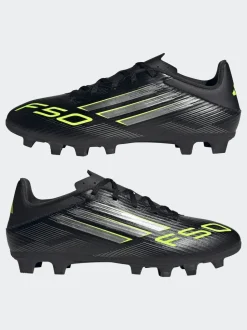 adidas Black/Grey Adult F50 Club Firm/Multi Ground Boots