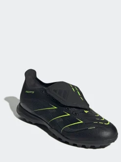 adidas Black/Grey Adult Predator League Fold-Over Tongue Turf Boots