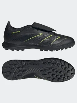 adidas Black/Grey Adult Predator League Fold-Over Tongue Turf Boots