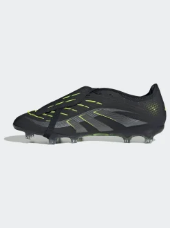 adidas Black/Grey Adult Predator Pro Fold-Over Tongue Firm Ground Boots