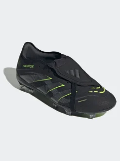 adidas Black/Grey Adult Predator Pro Fold-Over Tongue Firm Ground Boots
