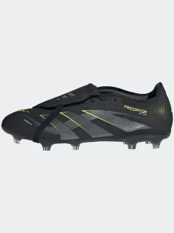 adidas Black/Grey Adult Predator Pro Fold-Over Tongue Firm Ground Boots