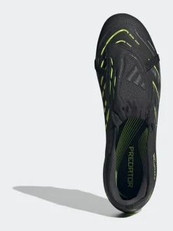 adidas Black/Grey Adult Predator Pro Fold-Over Tongue Firm Ground Boots