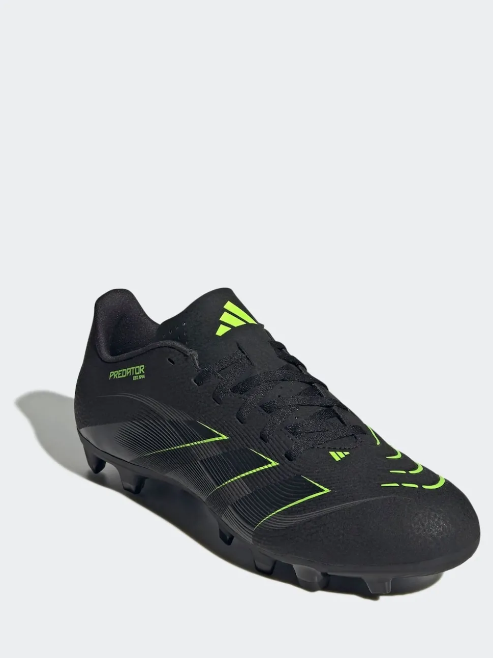 adidas Black/Grey Adult Predator Club Firm Ground Boots