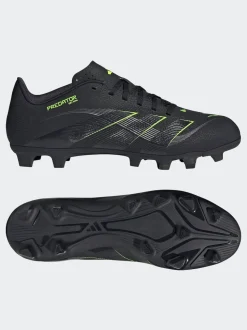 adidas Black/Grey Adult Predator Club Firm Ground Boots