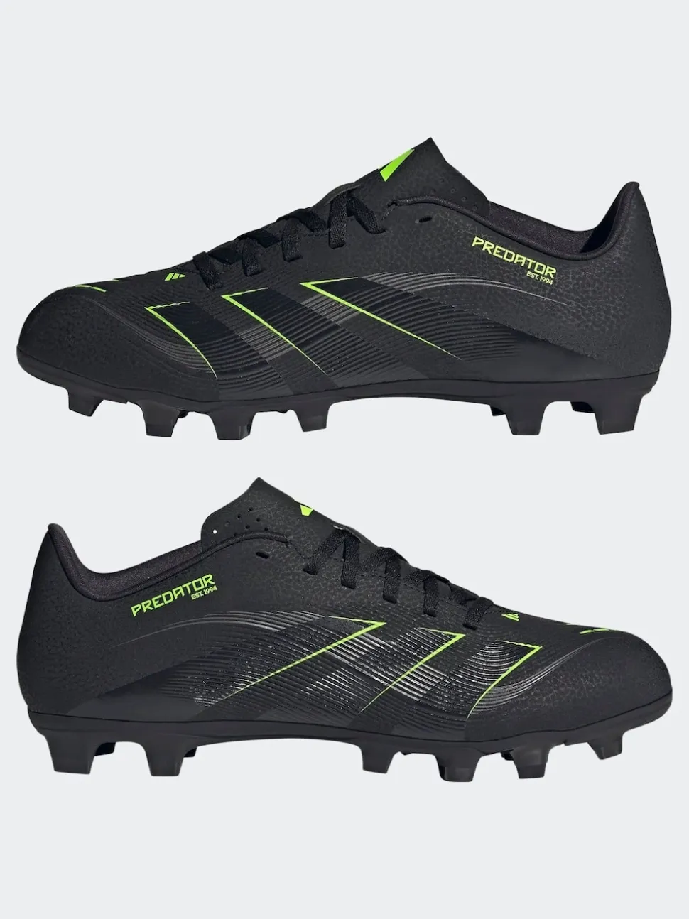 adidas Black/Grey Adult Predator Club Firm Ground Boots