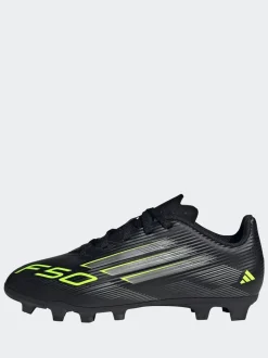adidas Black/Grey Kids F50 Club Firm/Multi-Ground Boots