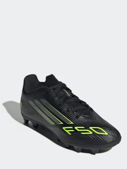adidas Black/Grey Kids F50 Club Firm/Multi-Ground Boots