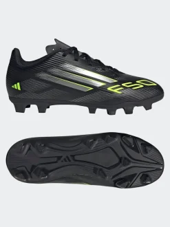 adidas Black/Grey Kids F50 Club Firm/Multi-Ground Boots