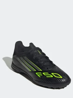 adidas Black/Grey Kids F50 League Turf Boots