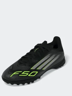 adidas Black/Grey Kids F50 League Turf Boots