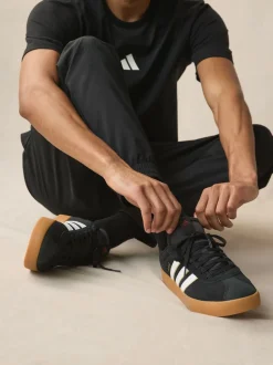 adidas Black/Gum VL Court Trainers