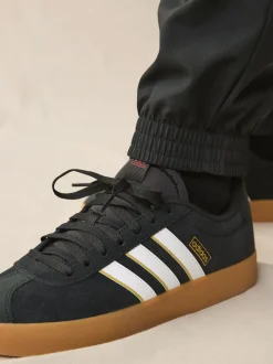 adidas Black/Gum VL Court Trainers