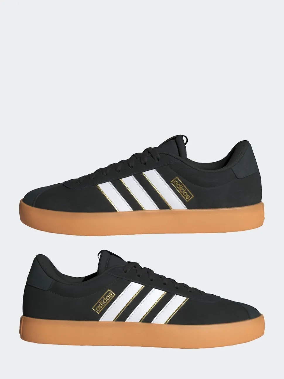 adidas Black/Gum VL Court Trainers