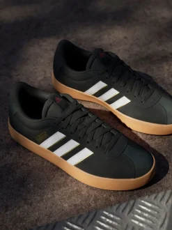 adidas Black/Gum VL Court Trainers