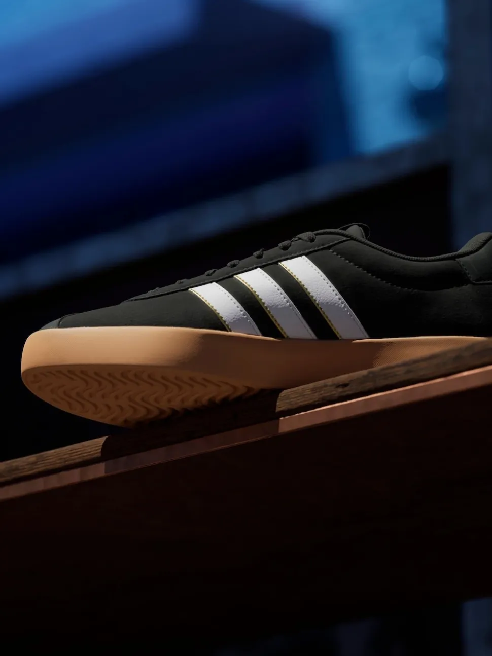 adidas Black/Gum VL Court Trainers