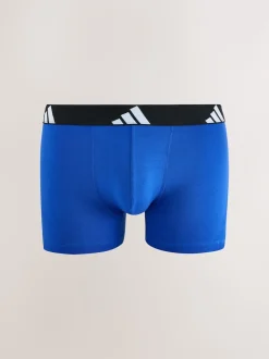 adidas Black/Navy Active Flex Cotton Trunks 3 pack