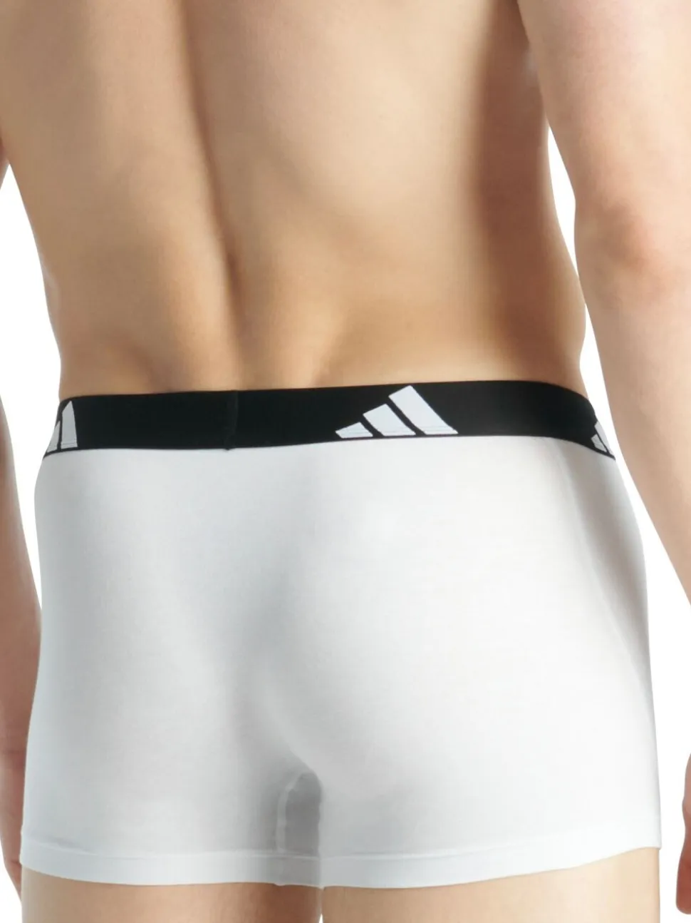 adidas Black/White Active Flex Cotton Trunks 3 pack