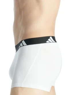 adidas Black/White Active Flex Cotton Trunks 3 pack