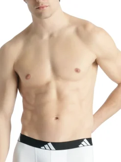 adidas Black/White Active Flex Cotton Trunks 3 pack