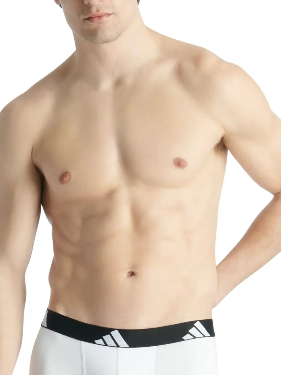 adidas Black/White Active Flex Cotton Trunks 3 pack