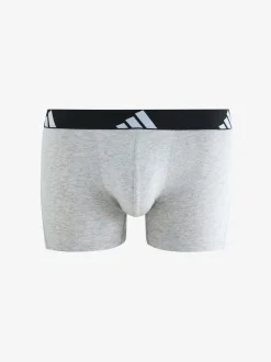 adidas Black/White Active Flex Cotton Trunks 3 pack