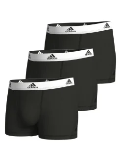 adidas Black/White Active Flex Cotton 3 Pack Boxers 5inch