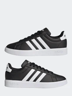 adidas Black/White Grand Court 2.0 Trainers